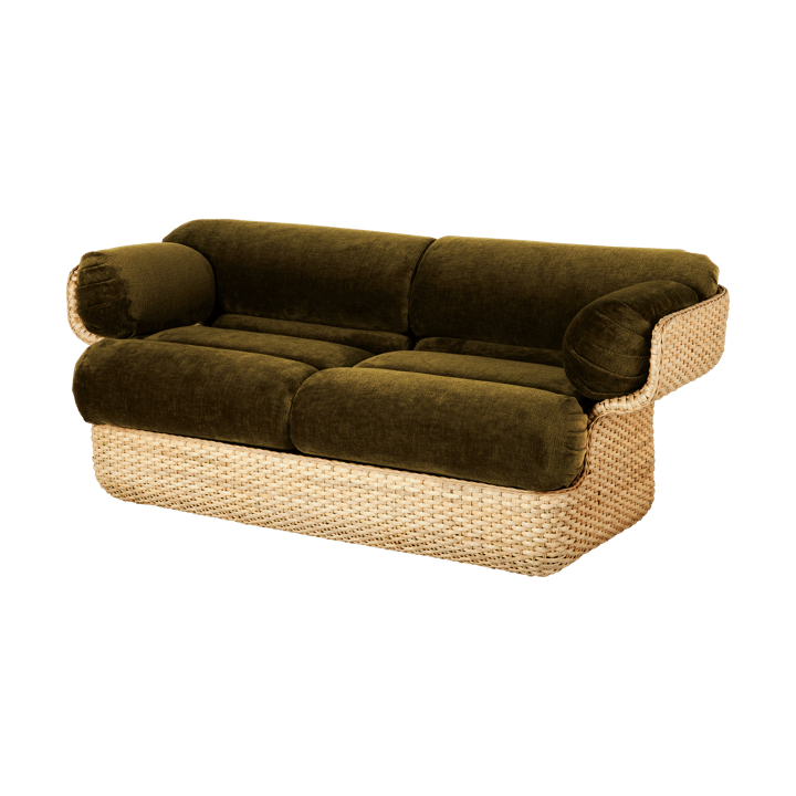 Basket 2-sitziges Sofa komplett bezogen - Mumble Glamour Gruppe 40-Rattan - GUBI