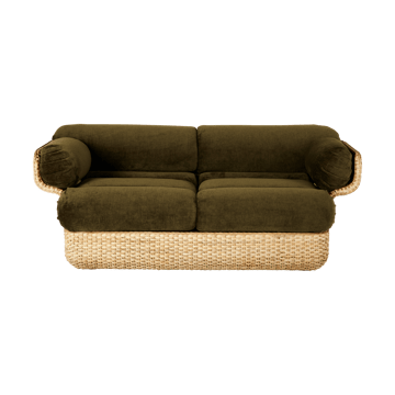 Basket 2-sitziges Sofa komplett bezogen - Mumble Glamour Gruppe 40-Rattan - GUBI