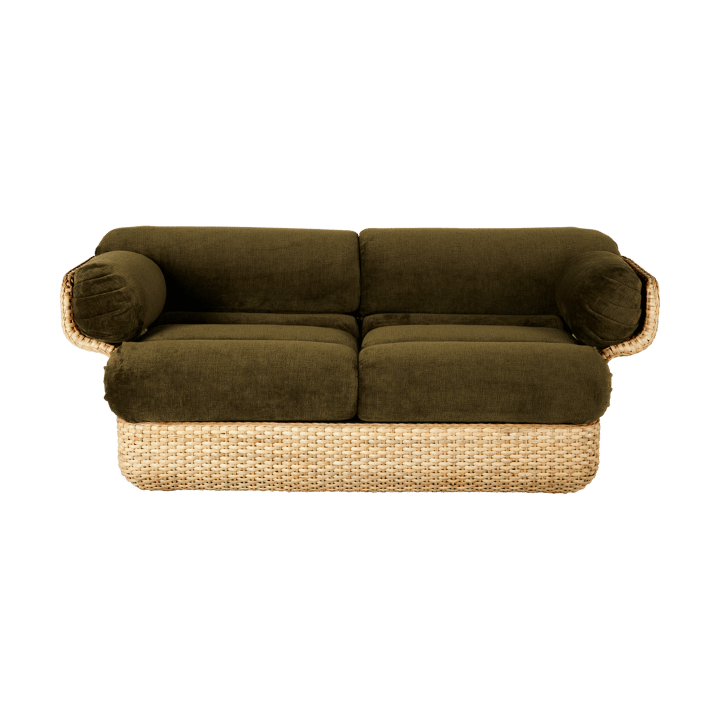 Basket 2-sitziges Sofa komplett bezogen, Mumble Glamour Gruppe 40-Rattan GUBI