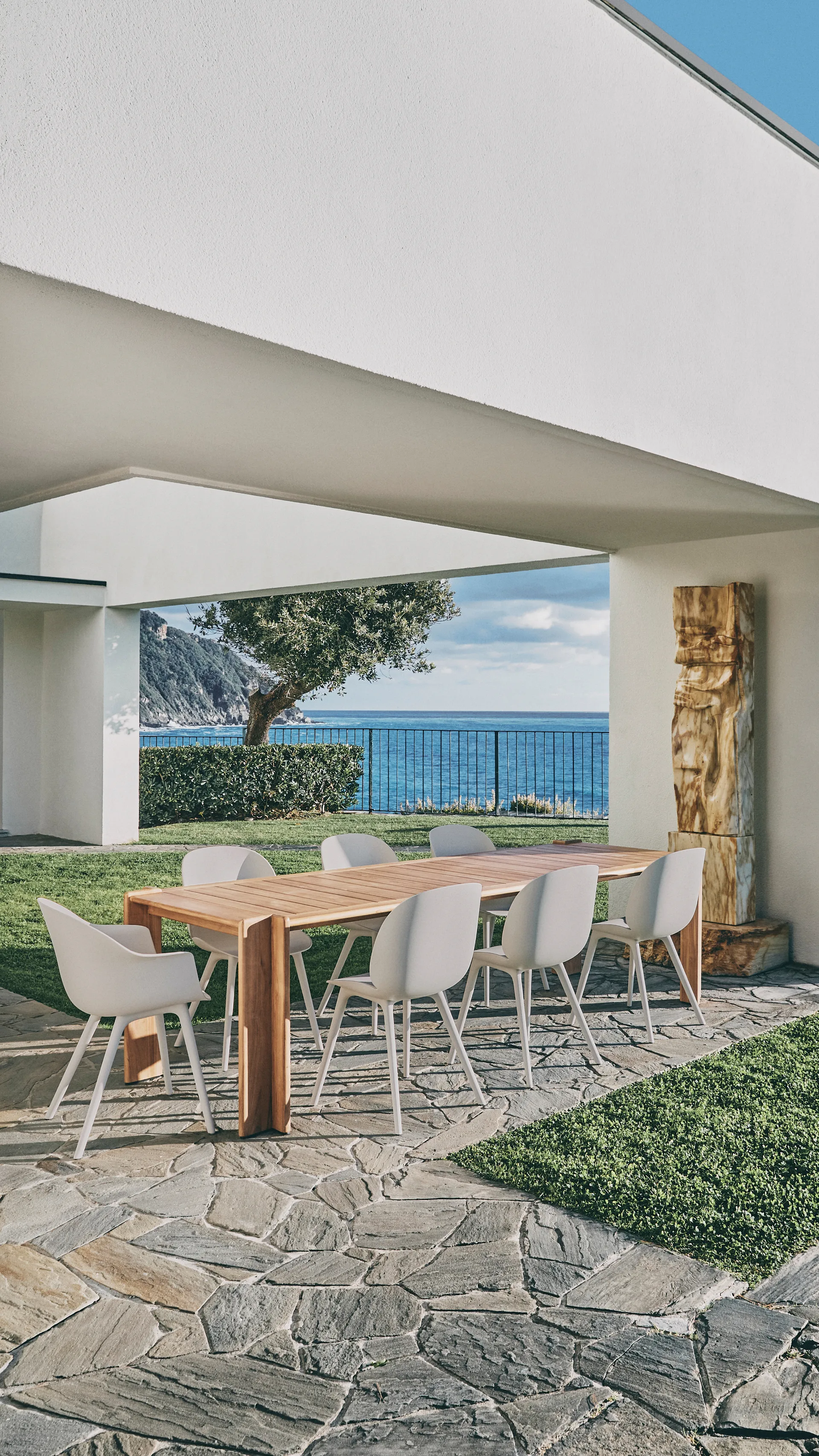 Bat Dining Outdoor Stuhl, Alabaster white GUBI