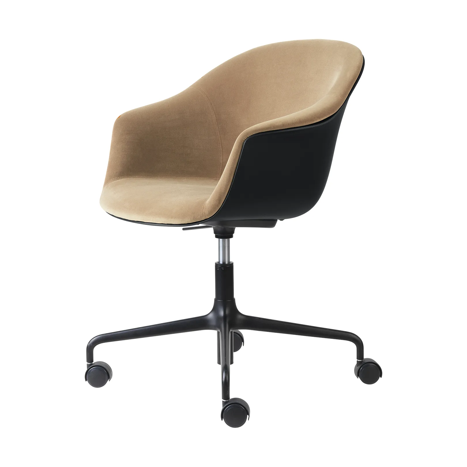 Bat Meeting Chair Bürostuhl vorne gepolstert, Dandy gubi 905 dune-black-black GUBI