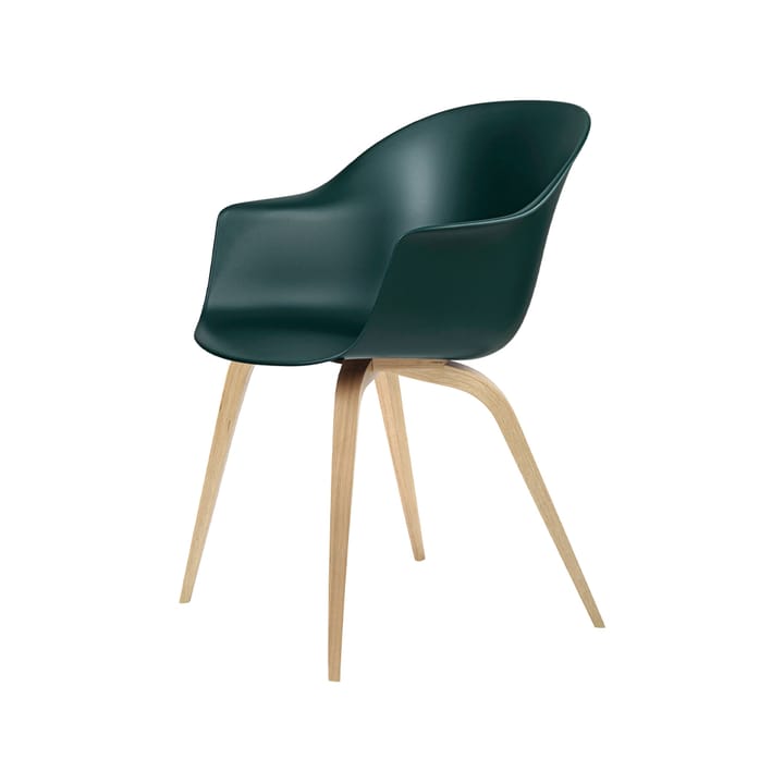 Bat Stuhl, Dark green, Eichengestell matt lackiert GUBI