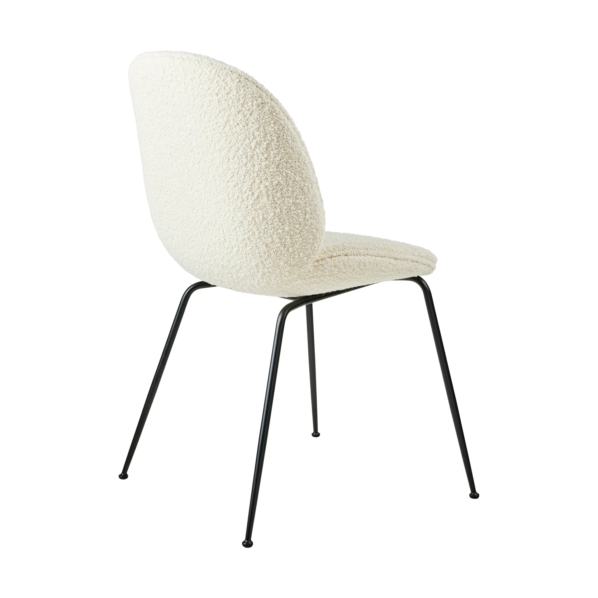 Beetle dining chair fully upholstered conic base, Karakorum 001-Schwarzes Gestell GUBI