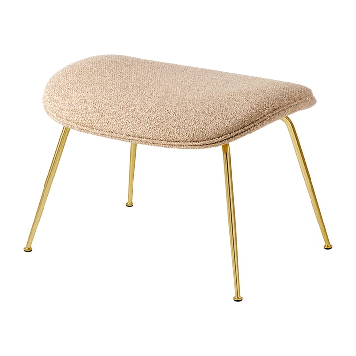 Beetle Ottoman Fußhocker fully upholstered conic base - Around bouclé 004-brass - GUBI