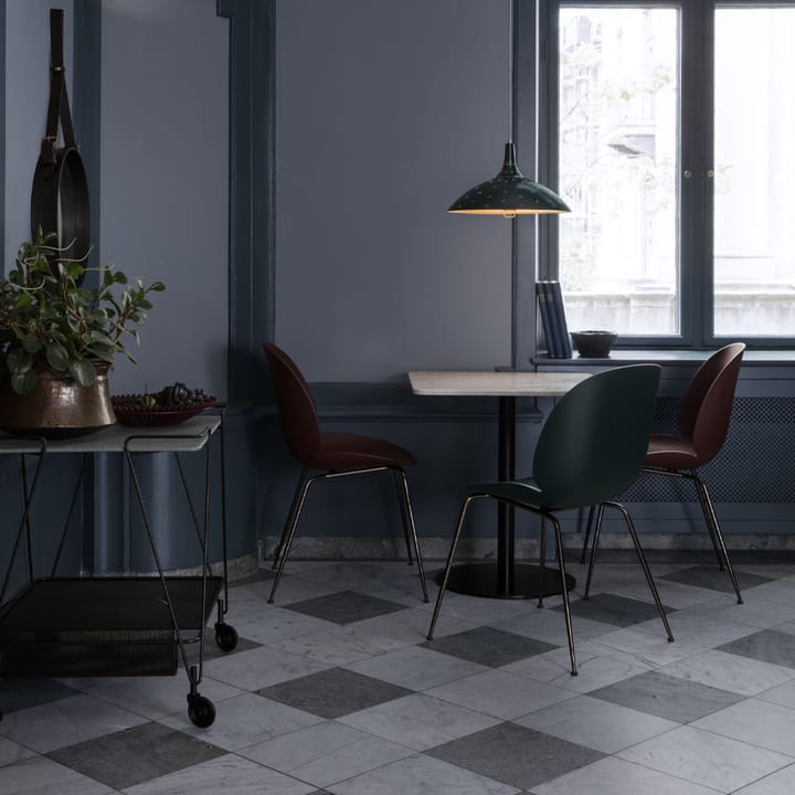 Beetle Stuhl, Dark green, Eichengestell matt lackiert GUBI