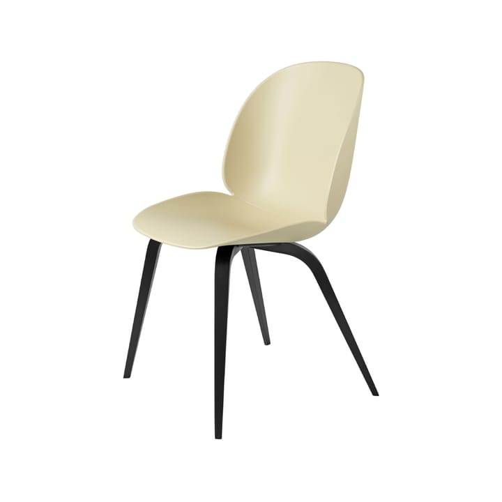 Beetle Stuhl, Pastel green, Gestell aus schwarz gebeitztem Buchenholz GUBI