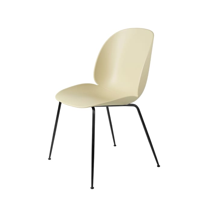 Beetle Stuhl - Pastel green, Gestell aus schwarzem Stahl - Gubi