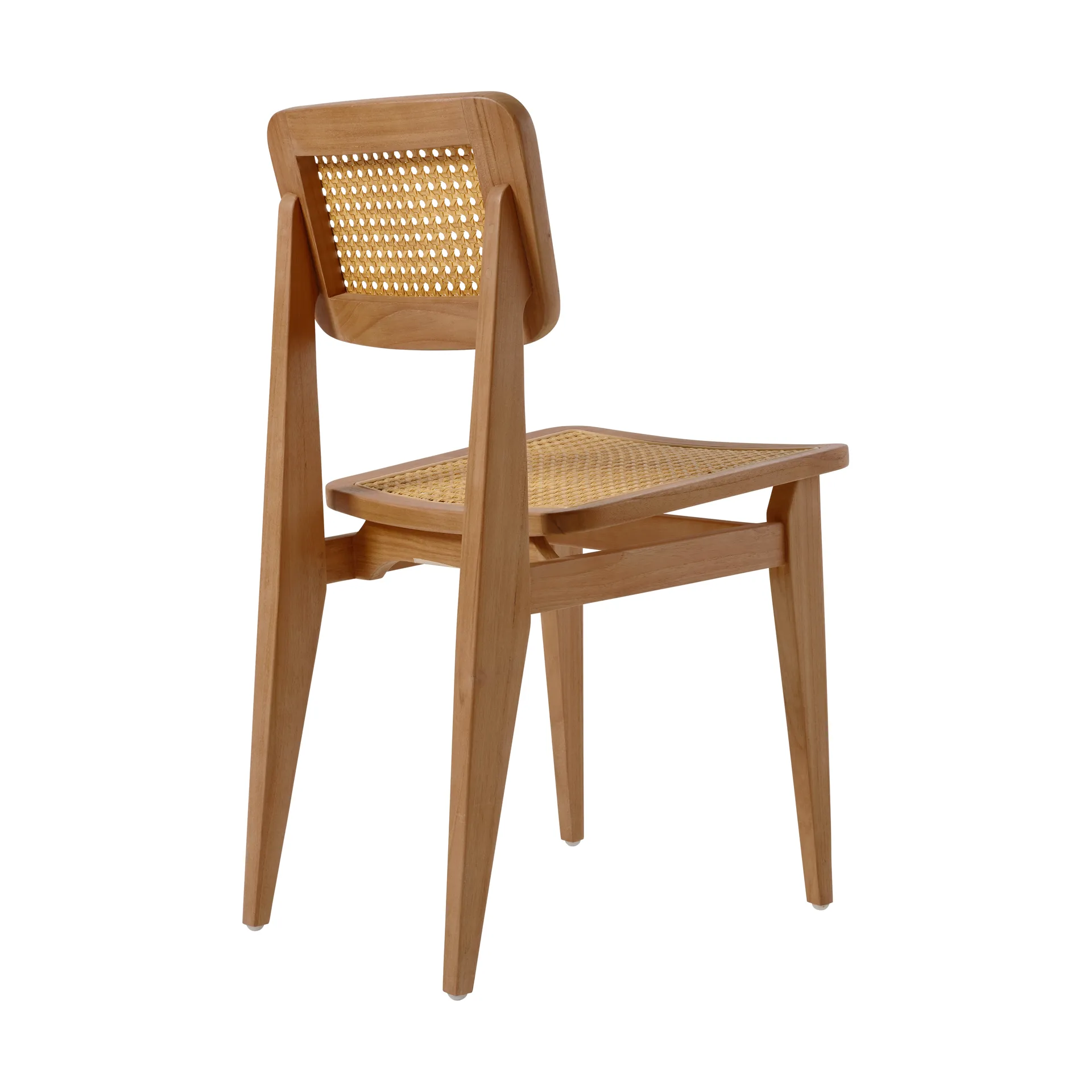 C-chair Outdoor Stuhl, All french cane-natural teak GUBI