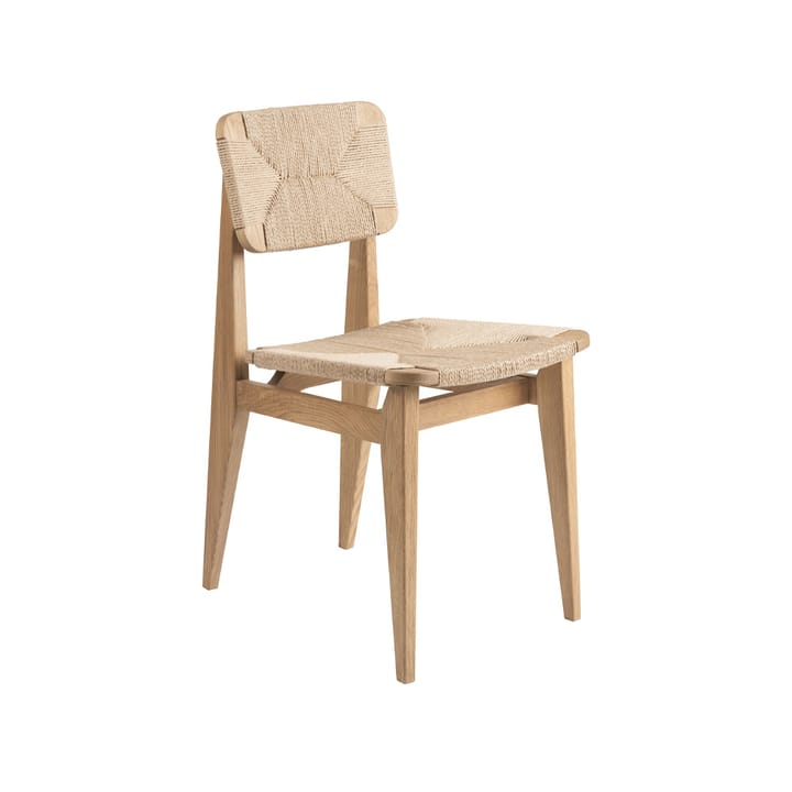 C-Chair Stuhl - Oak oiled, Sitz und Rückenlehne aus Naturgeflecht - GUBI