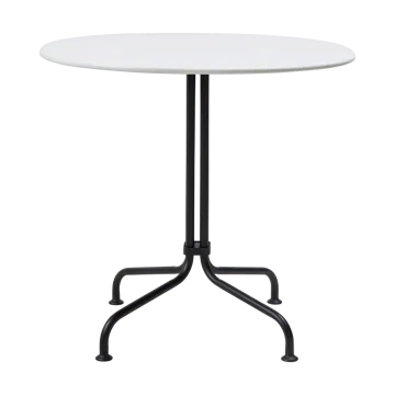 Carmel Bistro Esstisch 75x75 cm - Clam white-black semi matt - GUBI
