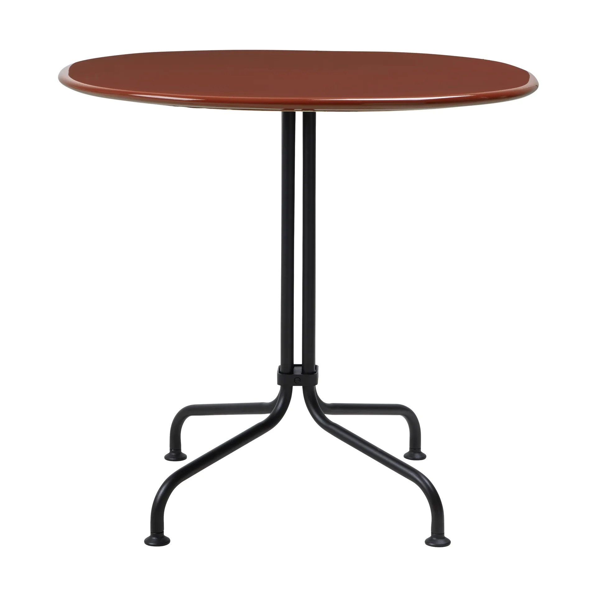 Carmel Bistro Esstisch 75x75 cm, Rock red-black semi matt GUBI