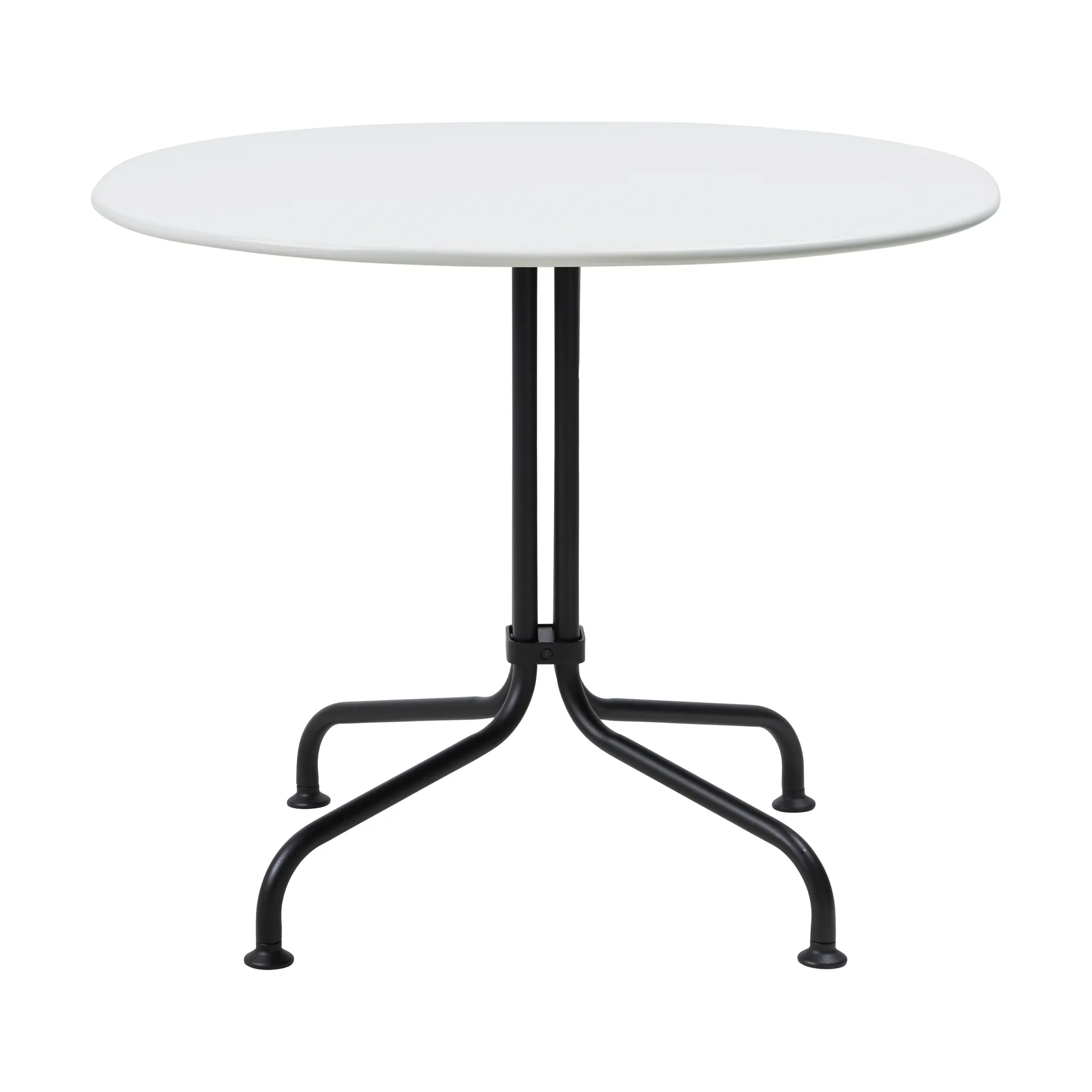 Carmel Bistro Loungetisch 75x75 cm, Clam white-black semi matt GUBI