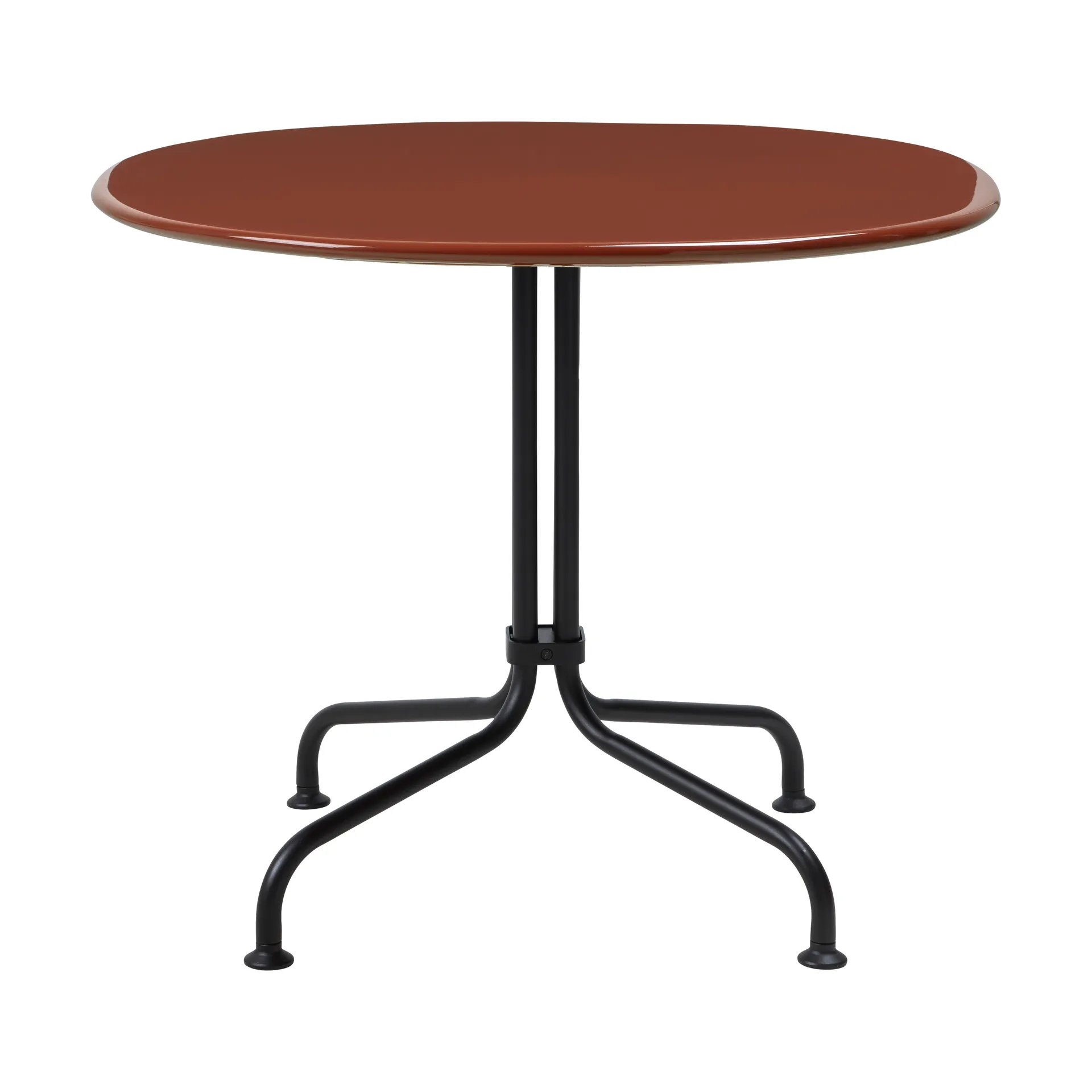 Carmel Bistro Loungetisch 75x75 cm, Rock red-black semi matt. GUBI