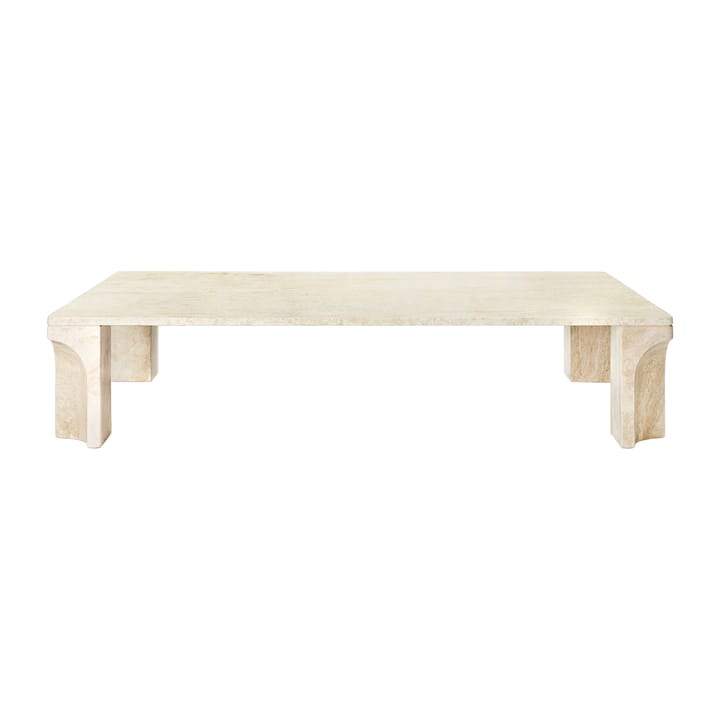 Doric Couchtisch 80 x 140 cm - Neutral-White-Travertine - Gubi
