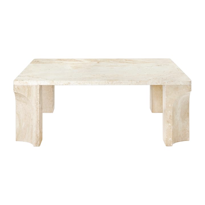 Doric Couchtisch 80 x 80 cm - Neutral-White-Travertine - Gubi