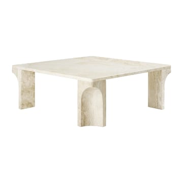 Doric Couchtisch 80 x 80 cm - Neutral-White-Travertine - GUBI