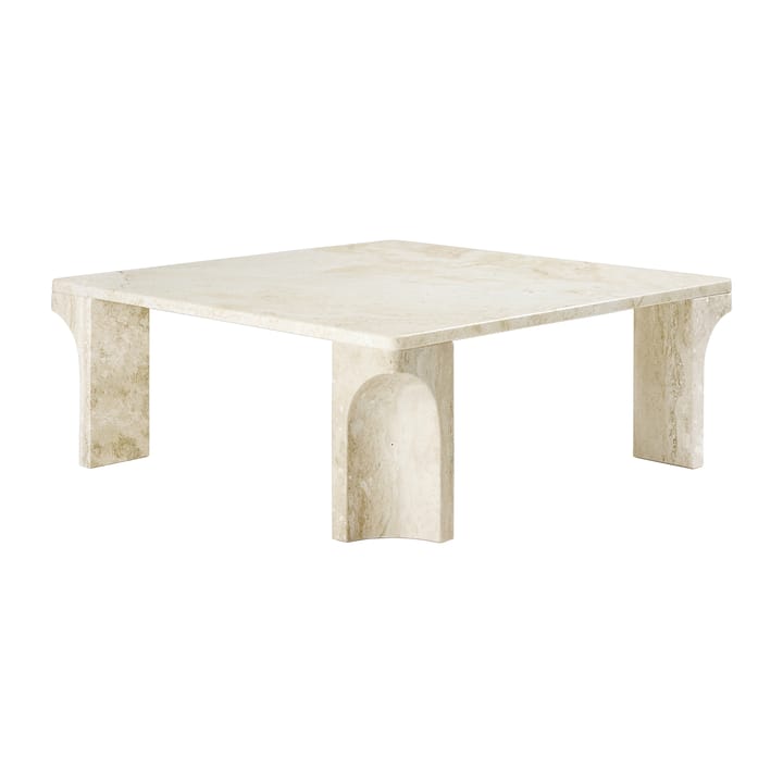 Doric Couchtisch 80 x 80 cm, Neutral-White-Travertine GUBI