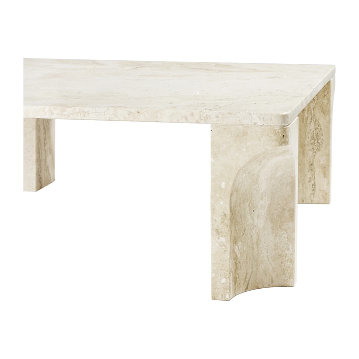 Doric Couchtisch 80 x 80 cm, Neutral-White-Travertine GUBI