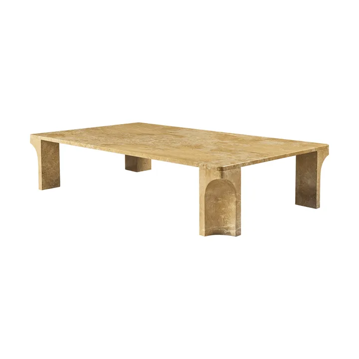 Doric Couchtisch - Honey Amber Marmor, 140x80 cm - GUBI