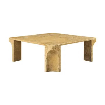 Doric Couchtisch - Honey Amber Marmor, 80x80 cm - GUBI