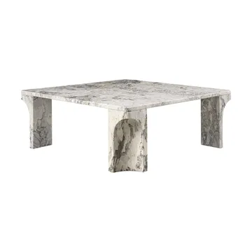Doric Couchtisch - Stormy Gray Marmor, 80x80 cm - GUBI