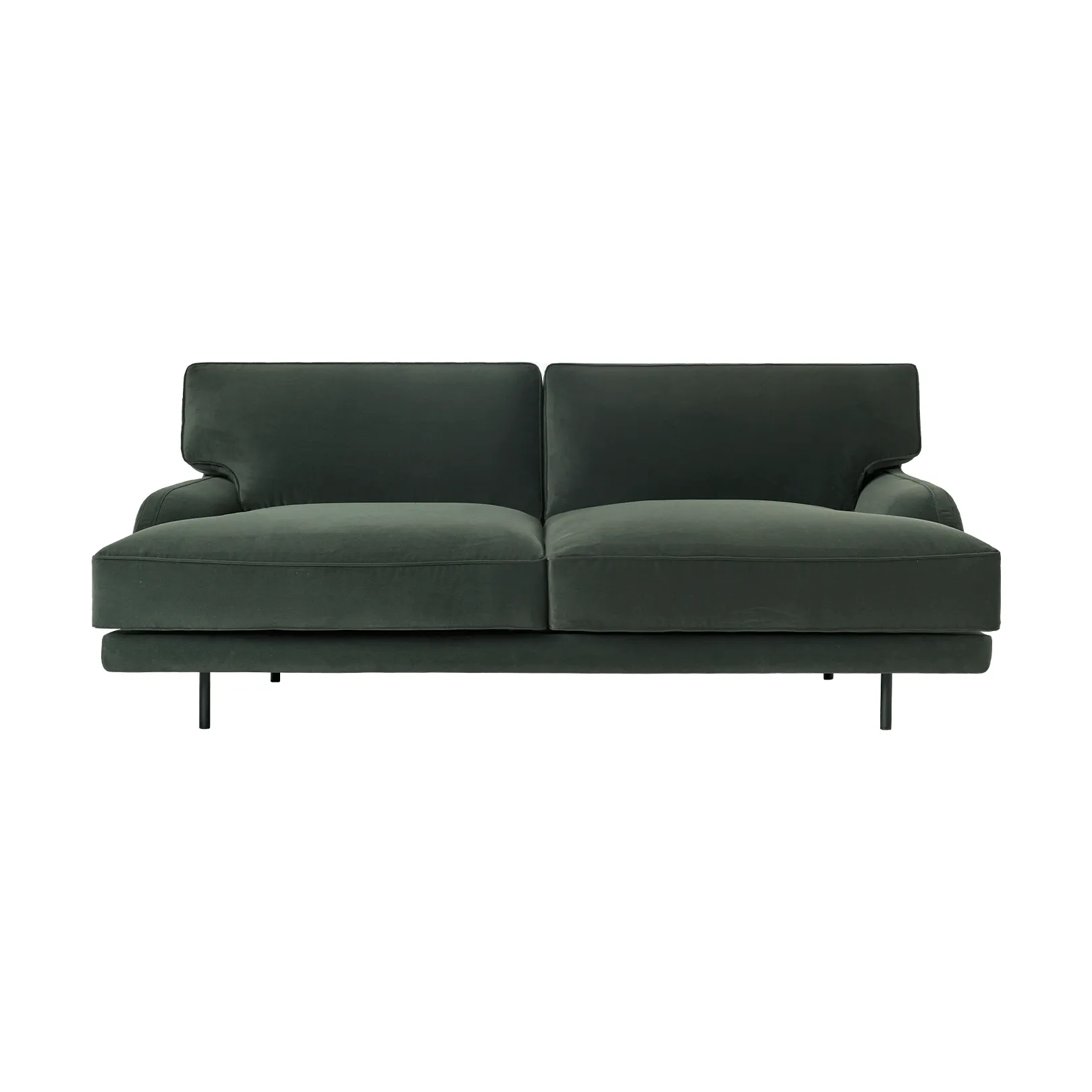 Flaneur Sofa 2-Sitzer, Asator 0984-matt Schwarz GUBI