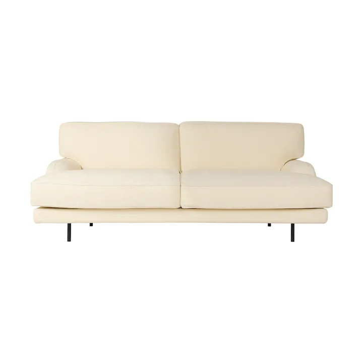 Flaneur Sofa 2-Sitzer - Bouclé-mattschwarz - GUBI
