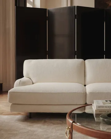 Flaneur Sofa 2-Sitzer - Bouclé-mattschwarz - GUBI