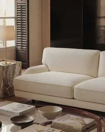 Flaneur Sofa 2-Sitzer - Bouclé-mattschwarz - GUBI