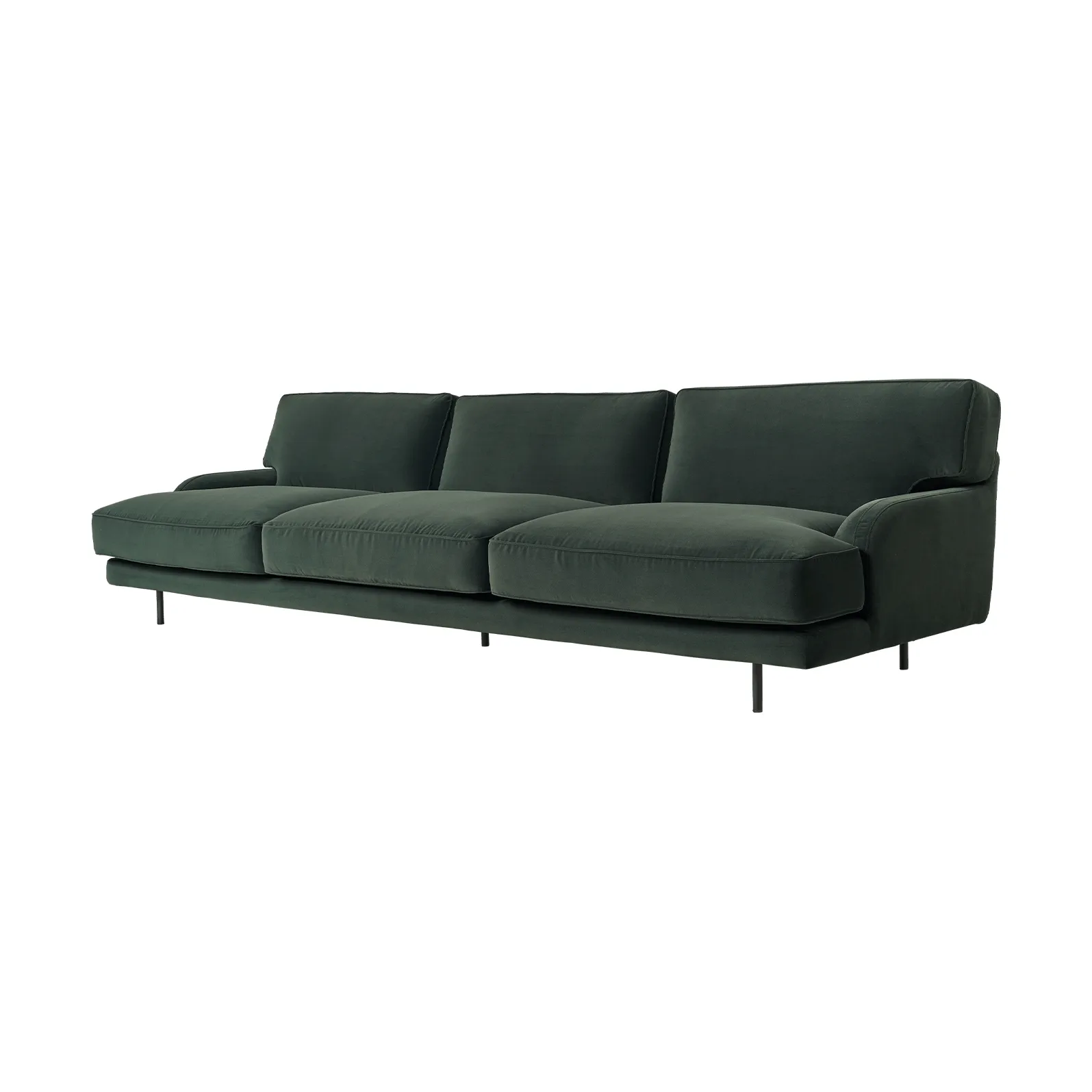 Flaneur Sofa 3-Sitzer, Asator 0984-matt schwarz GUBI