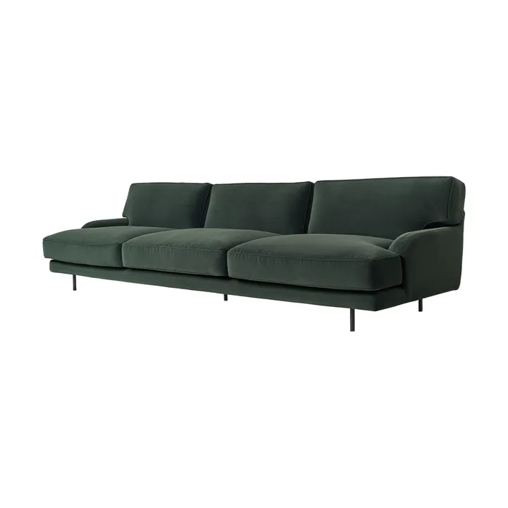 Flaneur Sofa 3-Sitzer - Asator 0984-matt schwarz - GUBI