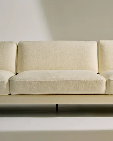 Flaneur Sofa 3-Sitzer - Bouclé-matt Schwarz - GUBI