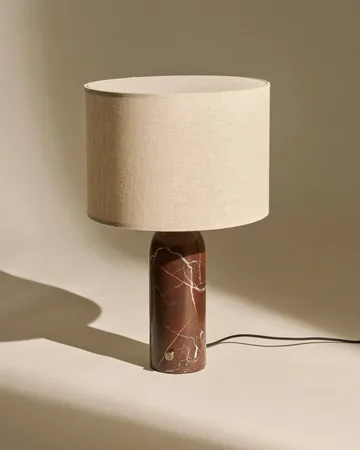 Gravity L Tischleuchte - Maroon marble-canvas - GUBI
