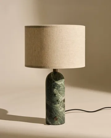 Gravity S Tischleuchte - Emerald marble-canvas - GUBI