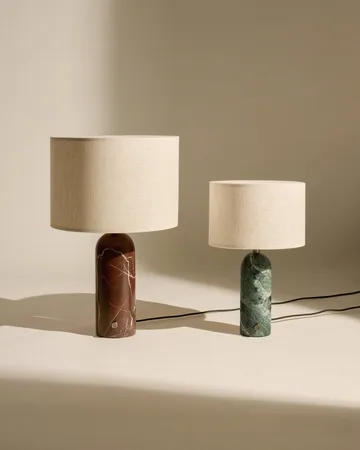 Gravity S Tischleuchte - Maroon marble-white - GUBI