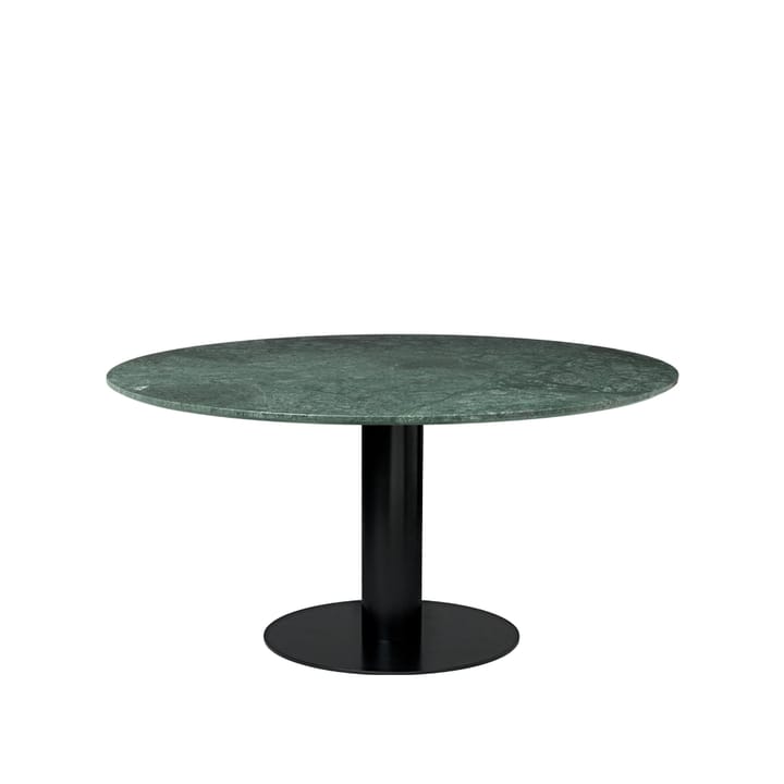 Gubi 2.0 Esstisch - Marble green, ø150, schwarzes Gestell - GUBI