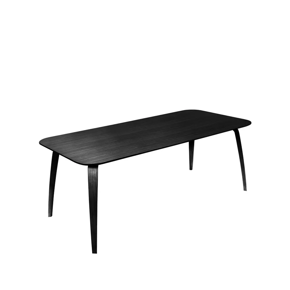 Gubi rechteckiger Esstisch, Black stained ash GUBI