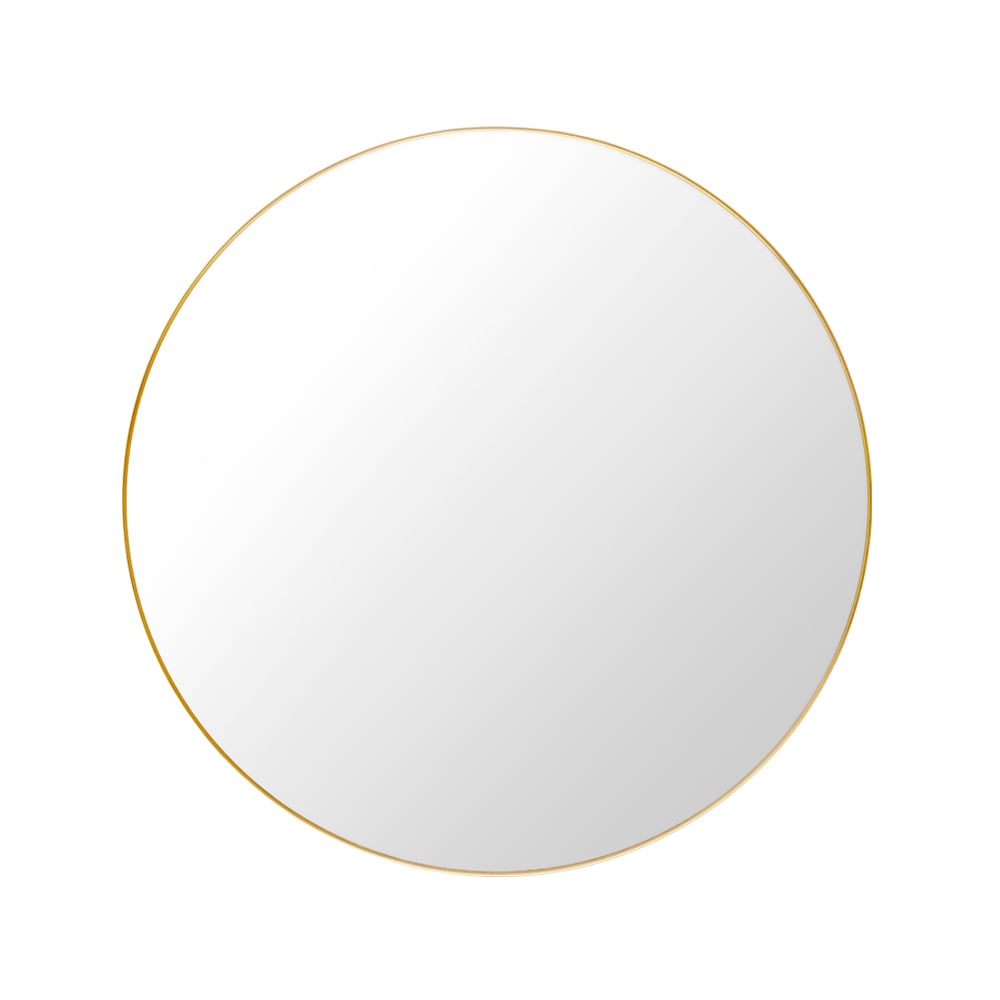 Gubi Spiegel Polished brass | Skandinavisches Design | Wandspiegel | Goldfarben