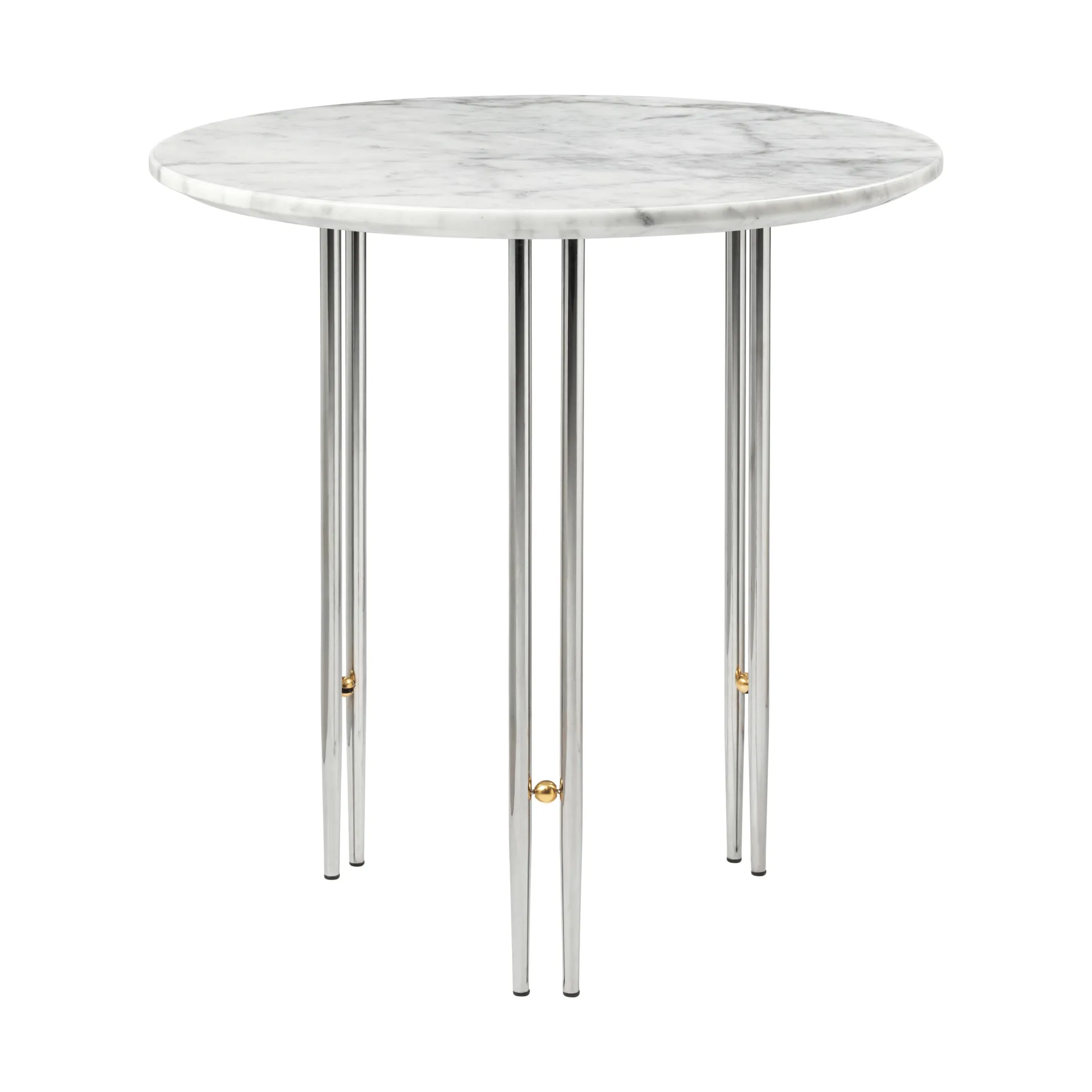 IOI Couchtisch Ø50cm, Chrom-Messing-weißer Marmor GUBI
