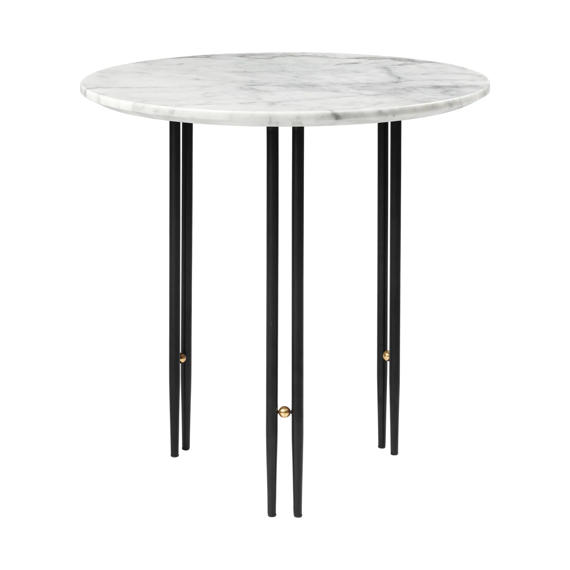 IOI Couchtisch Ø50cm, Schwarz-Messing-weißer Marmor GUBI
