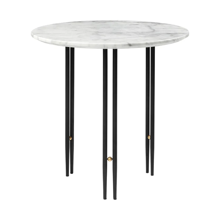IOI Couchtisch Ø50cm - Schwarz-Messing-weißer Marmor - GUBI