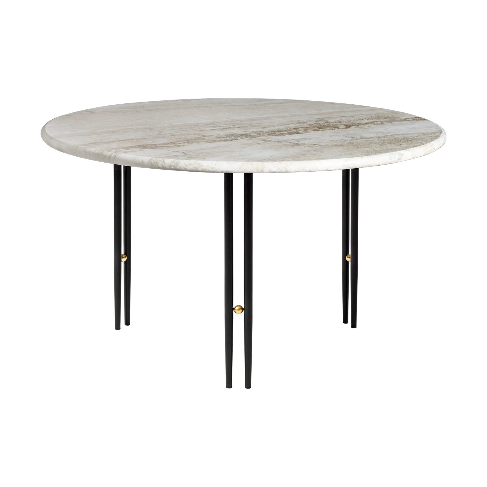 IOI Couchtisch, Rippled beige-schwarzes gestell ø70 cm GUBI