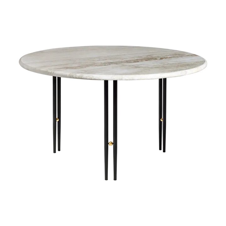 IOI Couchtisch - Rippled beige-schwarzes gestell ø70 cm - GUBI