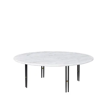 IOI Couchtisch - White carrara marble-schwarzes Gestell Ø100 - GUBI