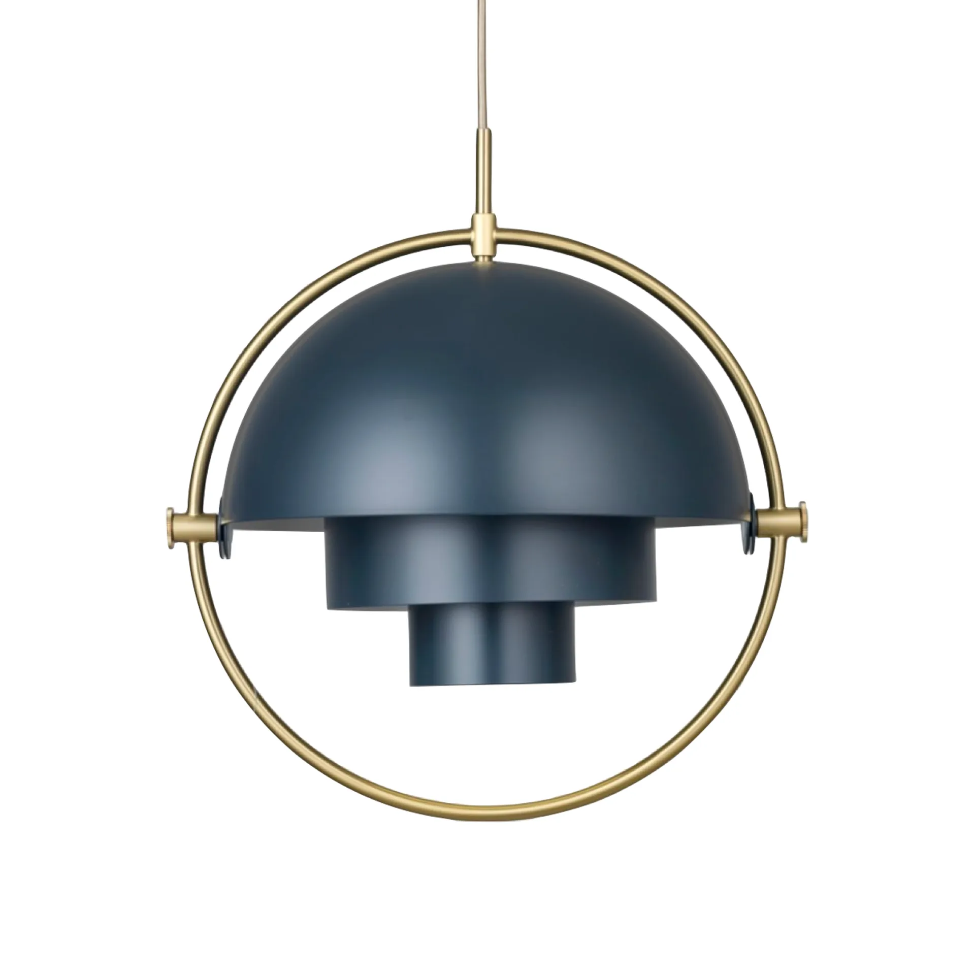Multi-Lite Pendelleuchte, Midnight Blue-Messing GUBI