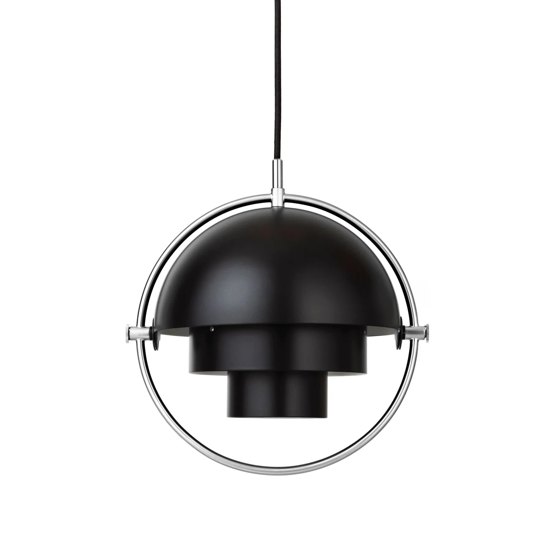 Multi-Lite Pendelleuchte small, Chrom-schwarz GUBI