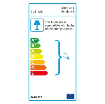 Multi-Lite Pendelleuchte small - Messing - Gubi