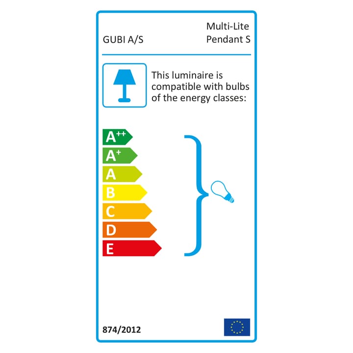 Multi-Lite Pendelleuchte small - Messing - Gubi