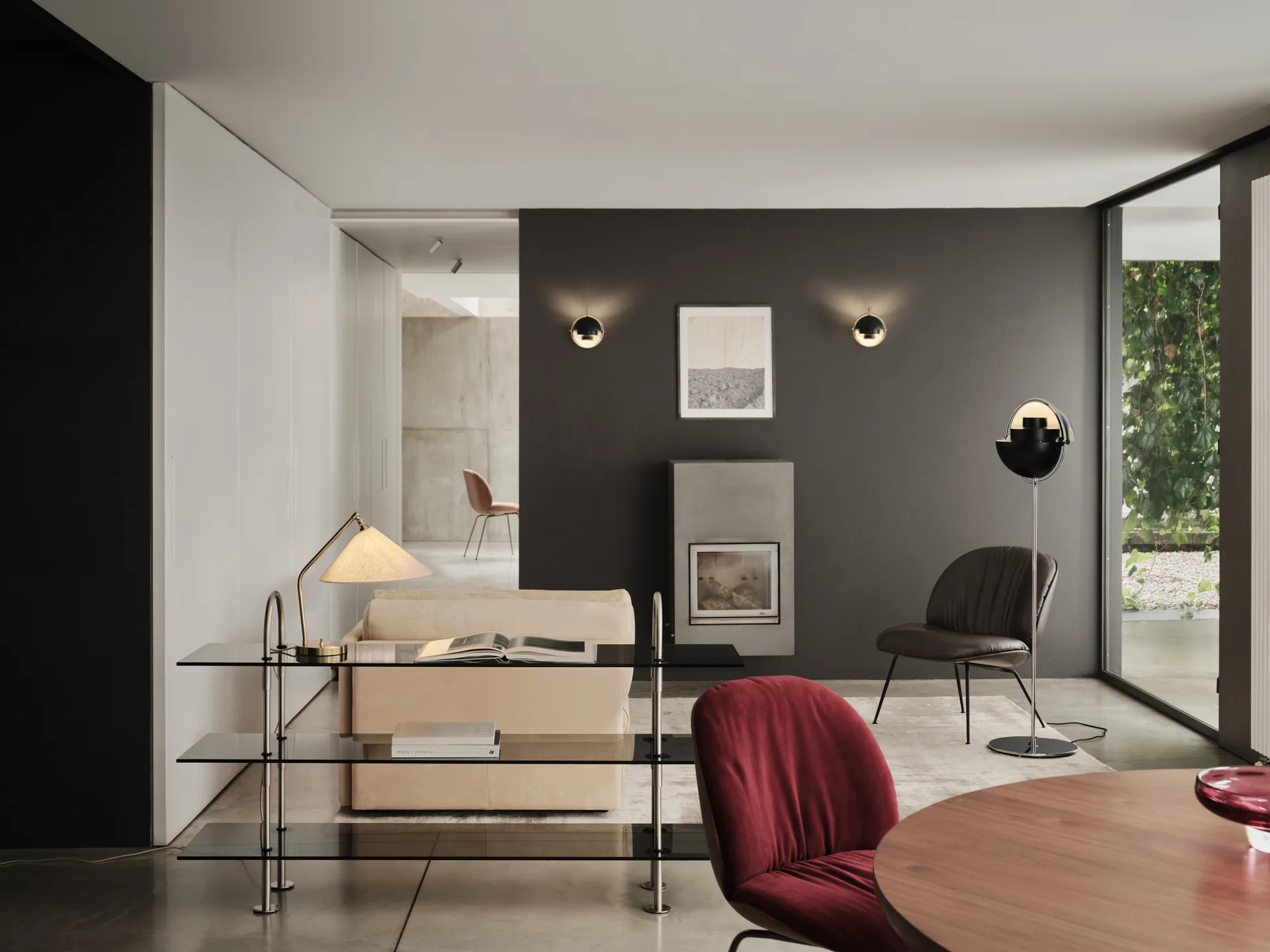 Multi-Lite Wandleuchte, Schwarz-messing GUBI