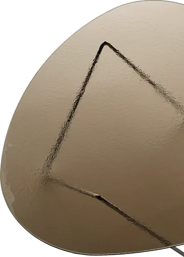 Pedrera Beistelltisch - Chrom-Strukturglas brons - GUBI